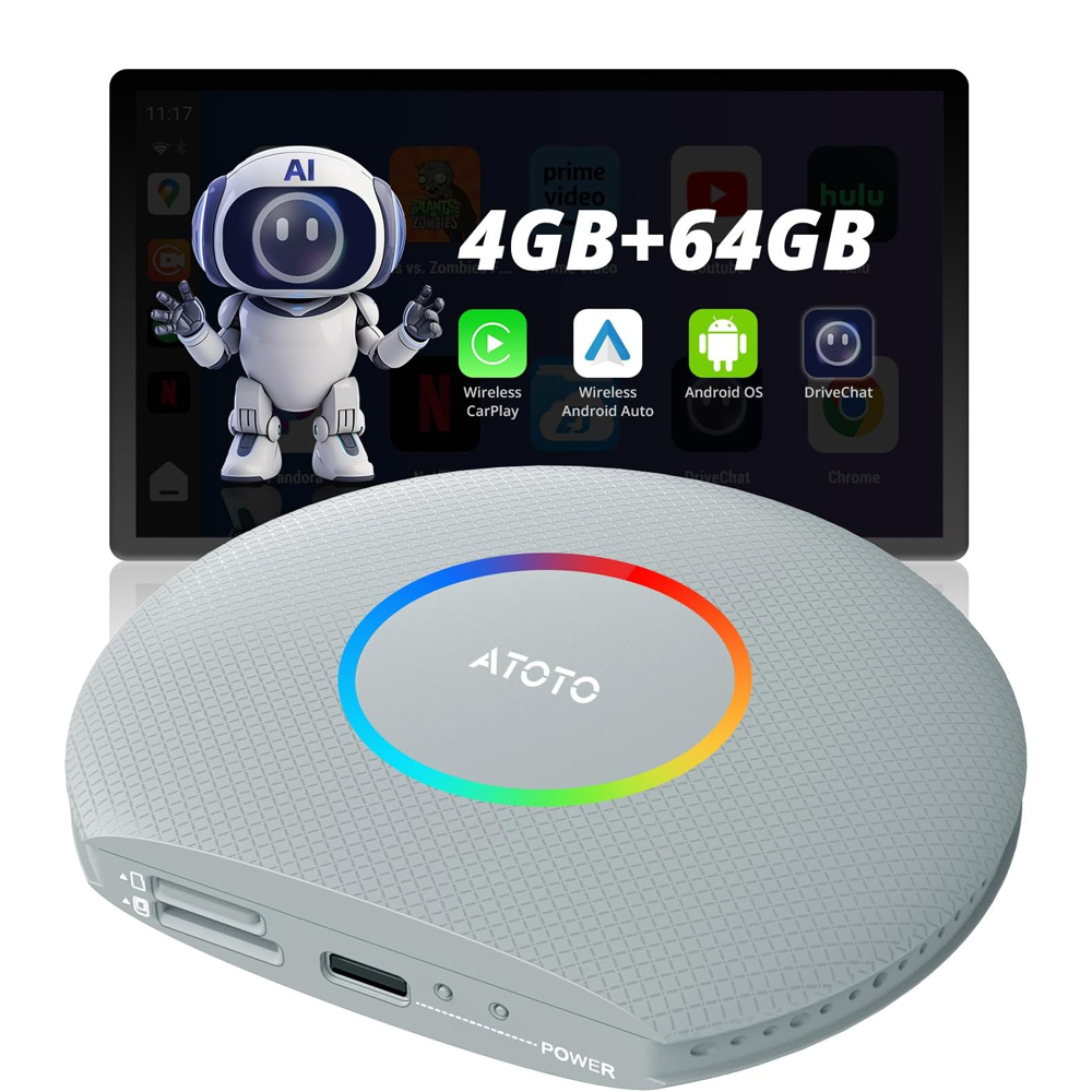 新品⭐︎ ATOTO CB6A CarPlay Ai Box Android 13 ATOTO CB6 Android 13 Wireless Carplay AI BOX Android Auto