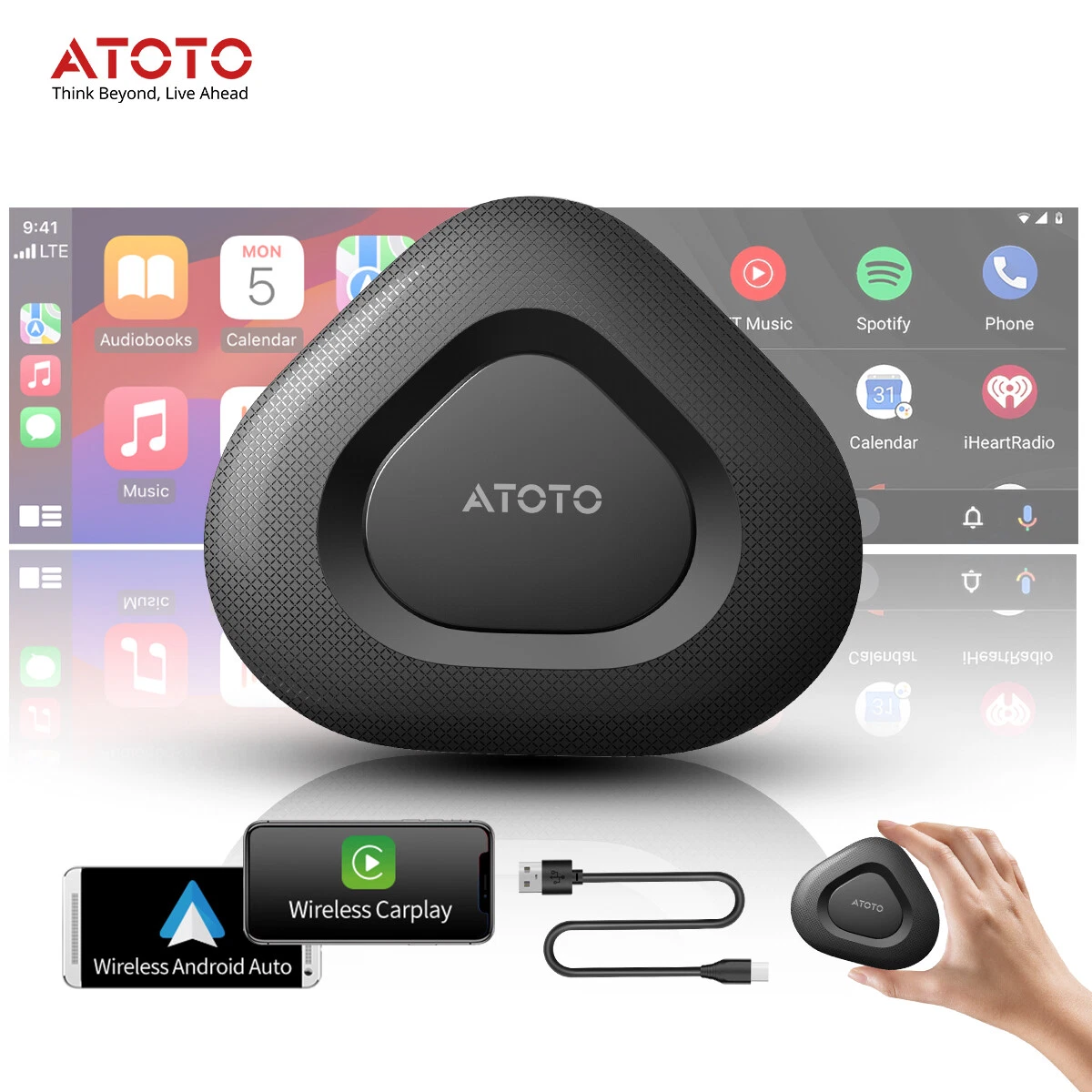 ATOTO CB6C Android Wireless CarPlay AI Box Android Auto Smart TV