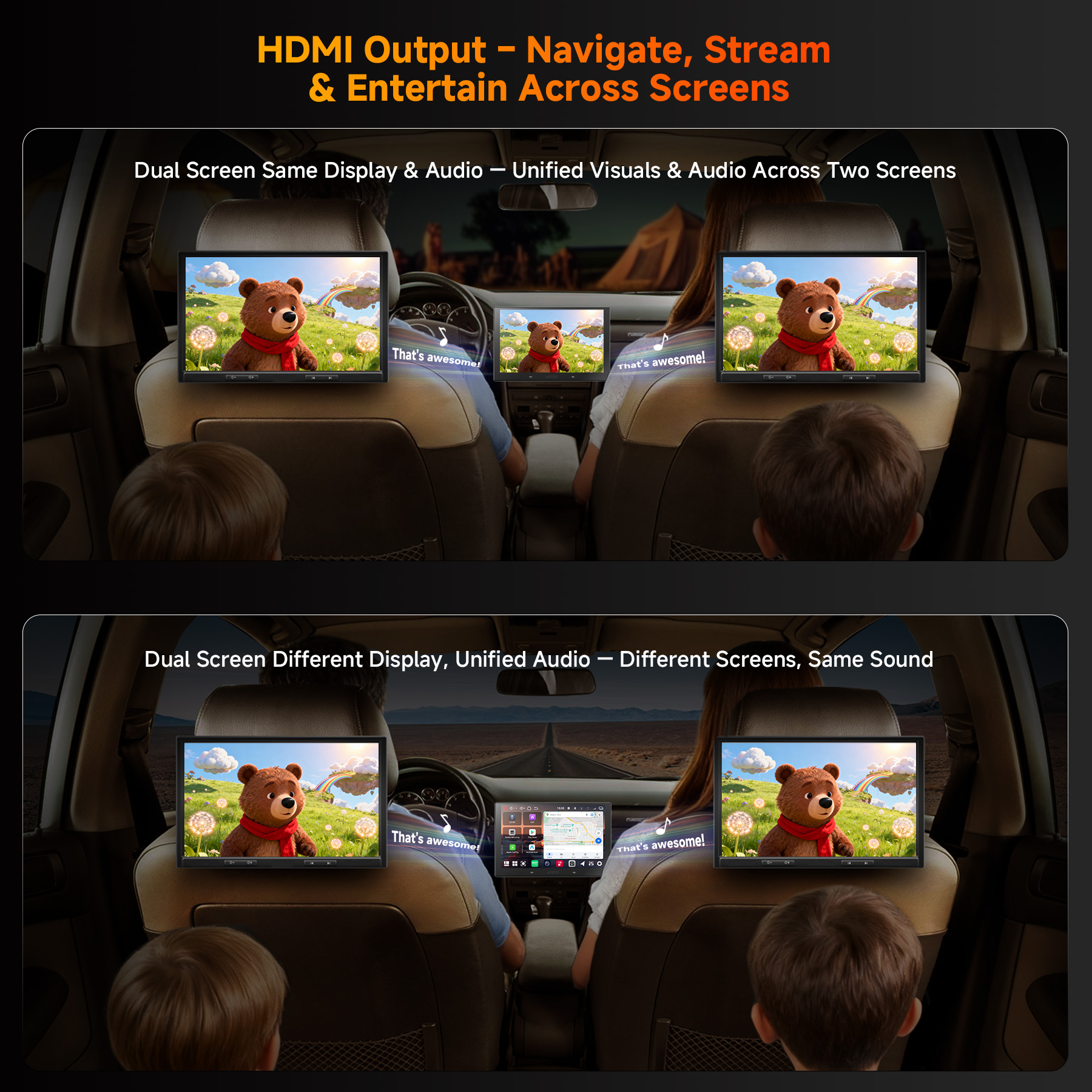 Autorradio ATOTO X10 Android 13 - Pantalla 10.1" QLED, 8+128GB, 4G, CarPlay/Android Auto Inalámbrico, DAB+ - Universal 2 DIN