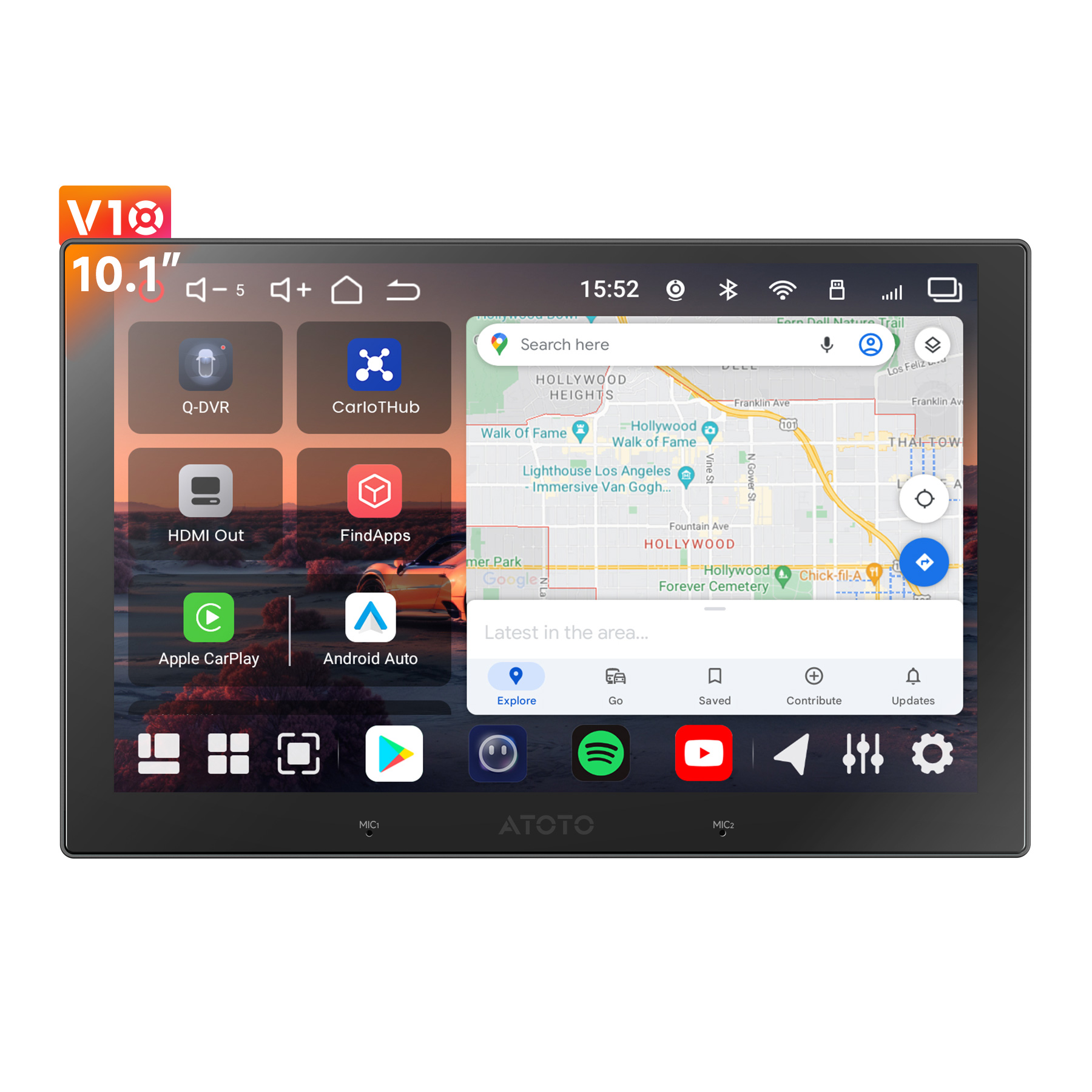 ATOTO 10'' Android Car Stereo AI Vision w/ in Drive Karaoke Double