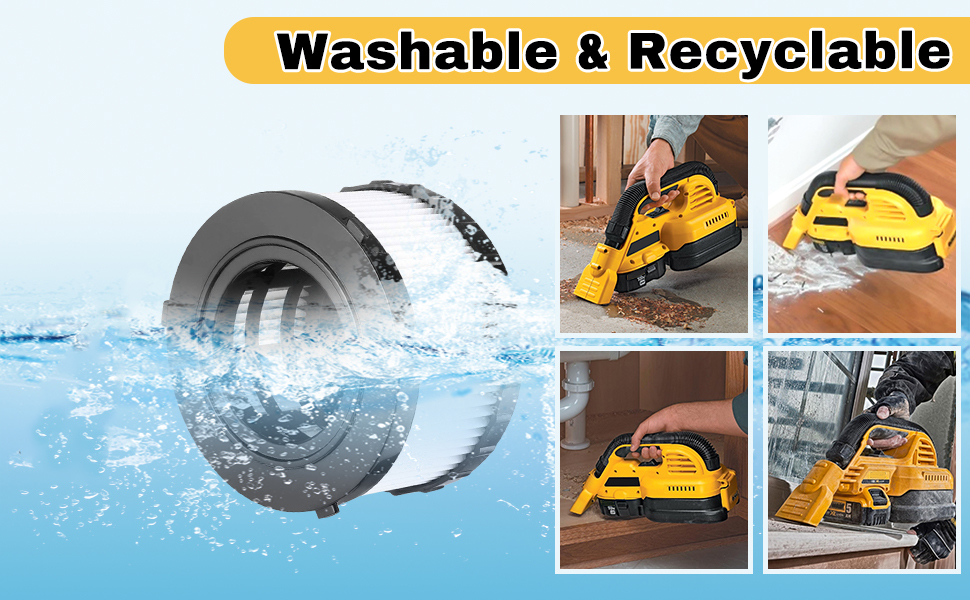 HEPA Filter for Dewalt DC5151H DC515 DCV517 Wet Dry Vacuum Cleaner