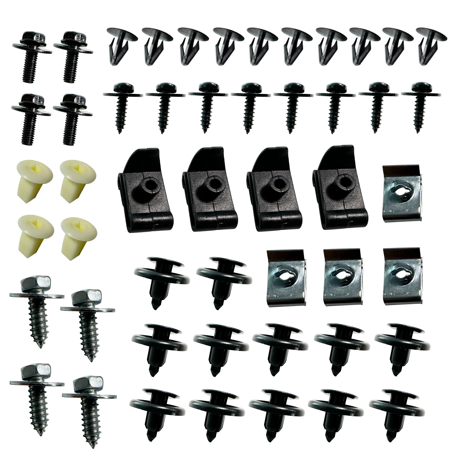 Atoksouk 50-Piece Engine Cover Fender Bumper Screw Clips & Rivets For Toyota 4Runner