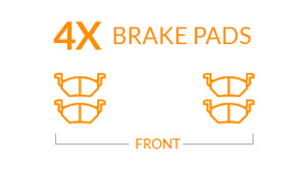 H HENZIKON Ceramic Brake Pad Set – Front & Rear For Nissan Altima 2007-2013 (8 Pcs)