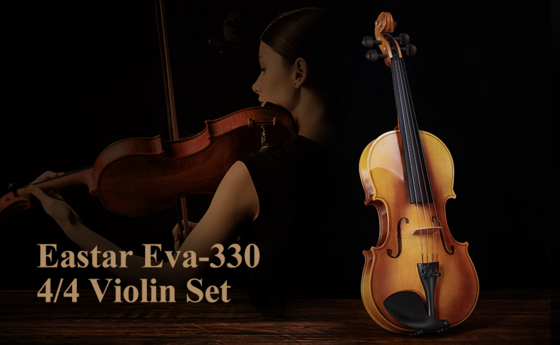 🎻 Eastar EVA-330 Acoustic Violin 4/4 Full Size Solid Wood