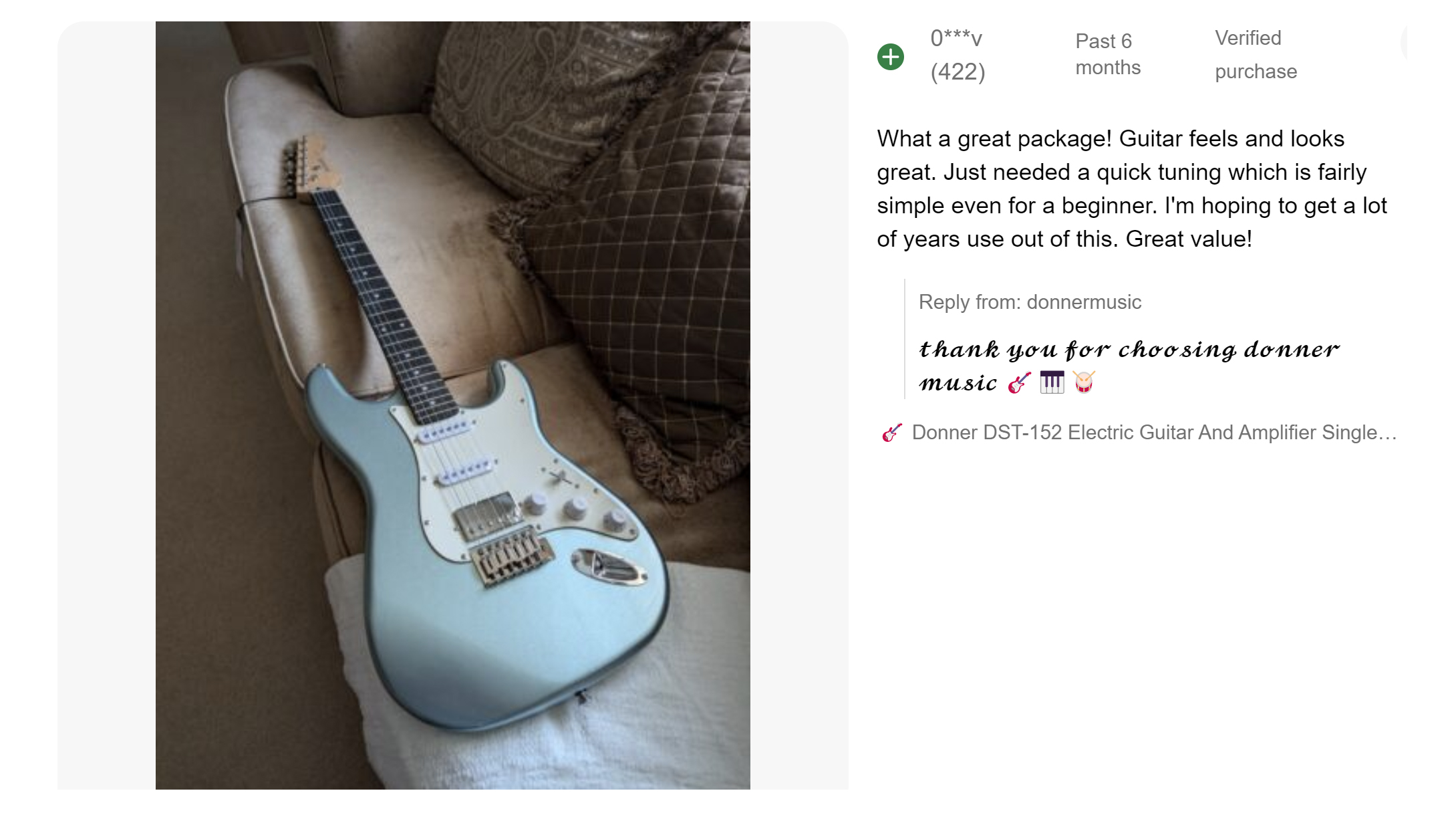 🎸 Donner DST-152 Electric Guitar With Amplifier Coil Split