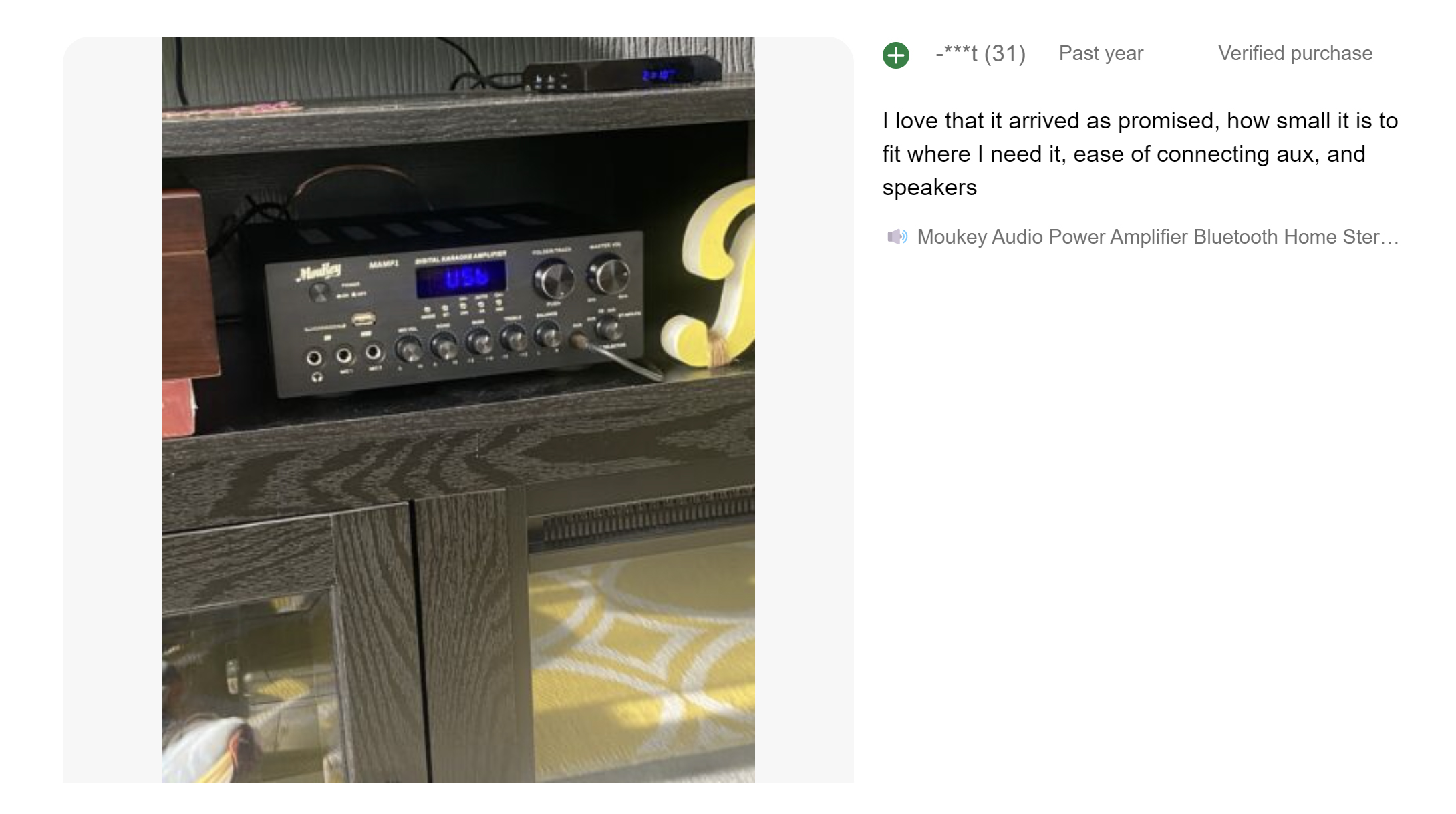 Moukey MAMP1 Stereo Receiver with Bluetooth 400W 2 Channel Power