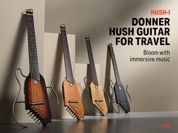 DONNER HUSH-I ケース付属 HUSH-I Acoustic-Electric Guitar Kit for Travel Silent