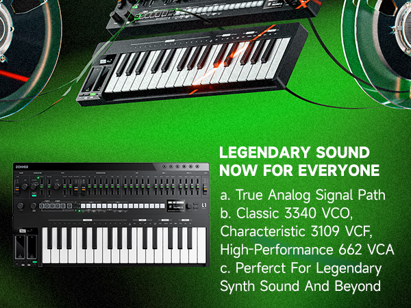 Donner ESSENTIAL L1 Synthesizer 64-Step Sequencer S2C