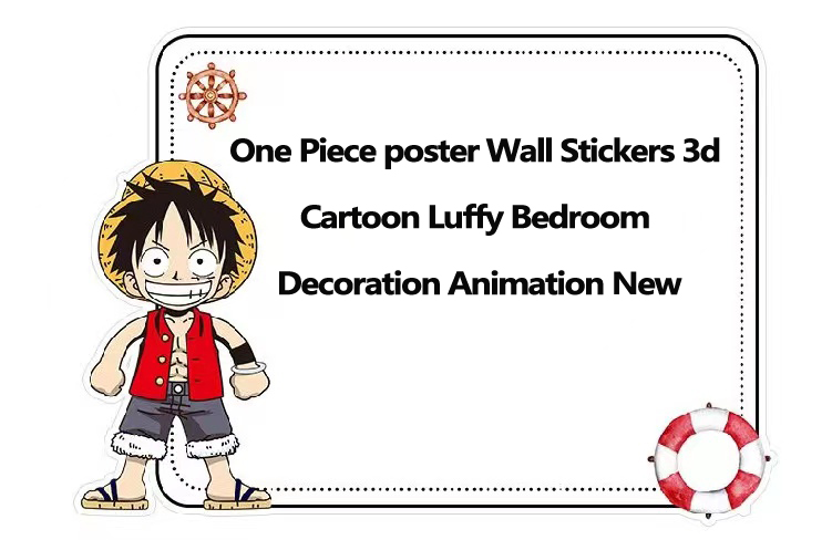 One Piece poster Wall Stickers 3d Cartoon Luffy Bedroom Decoration  Animation New