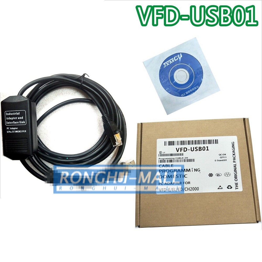 Câble De Programmation USB Vers VFD (RJ45) | Pour Variateurs De Fréquence Delta Série VFD-E/EL/ED/CH2000 | Référence VFD-USB01