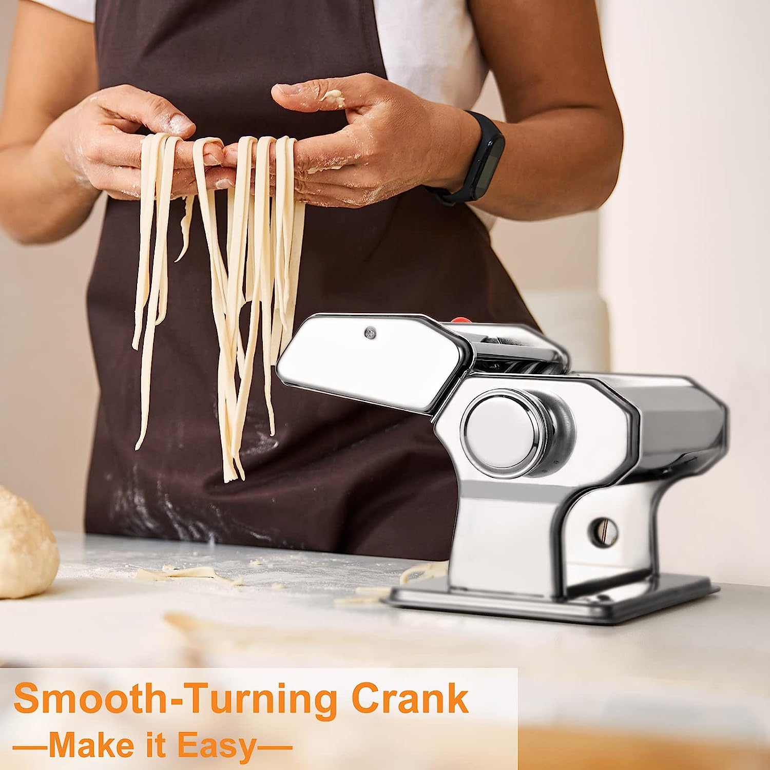 Pasta Maker Machine 9 Adjustable Thickness Settings Pasta Roller