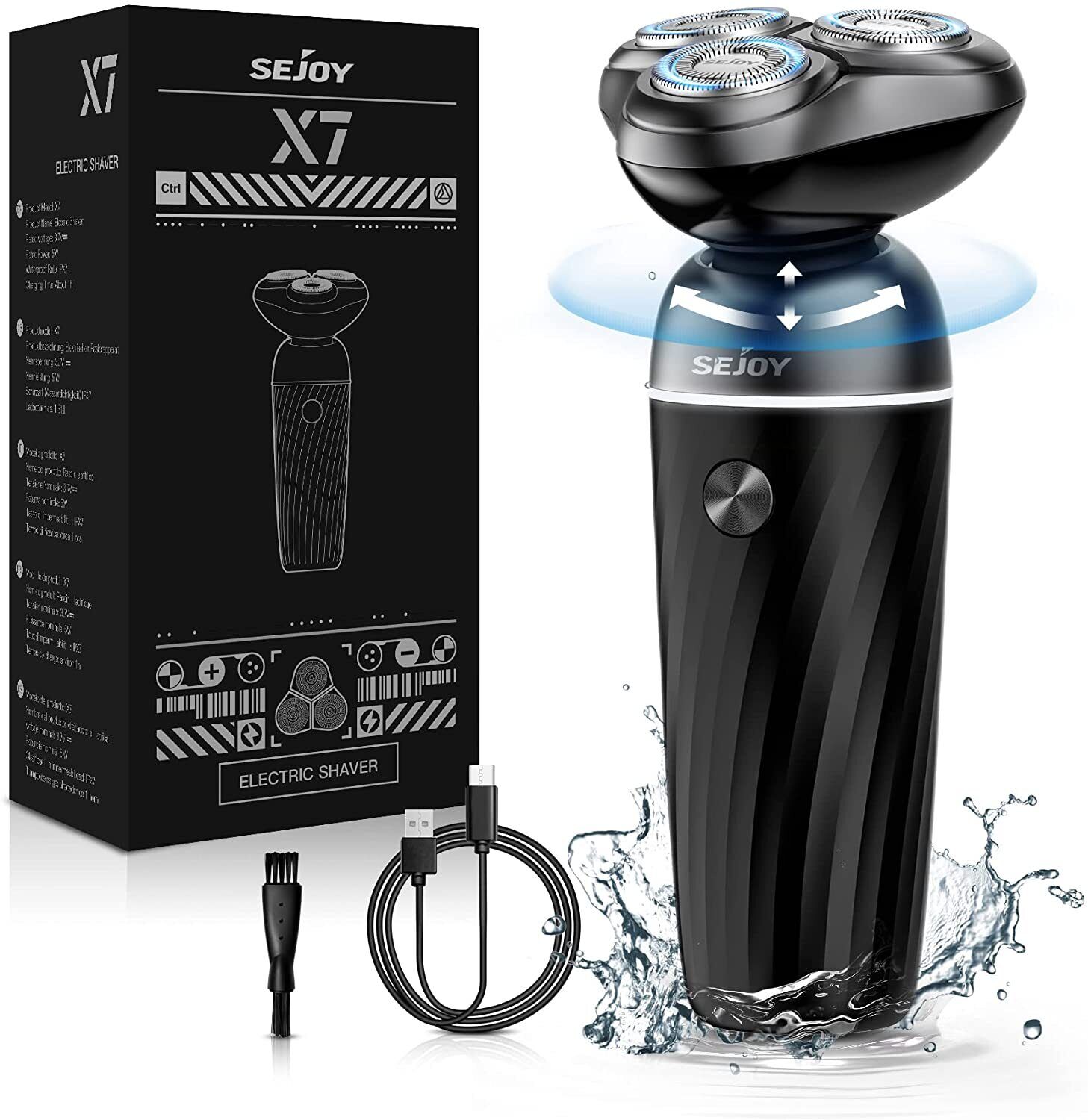 Sejoy Razors for Men, Electric Shavers for Men Public Hair, Men's Shaver Face