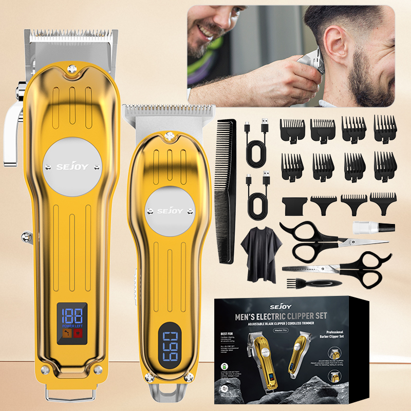 SEJOY Professional Hair Clippers & Trimmer Kit for Barber Mens Beard Haircut Set
