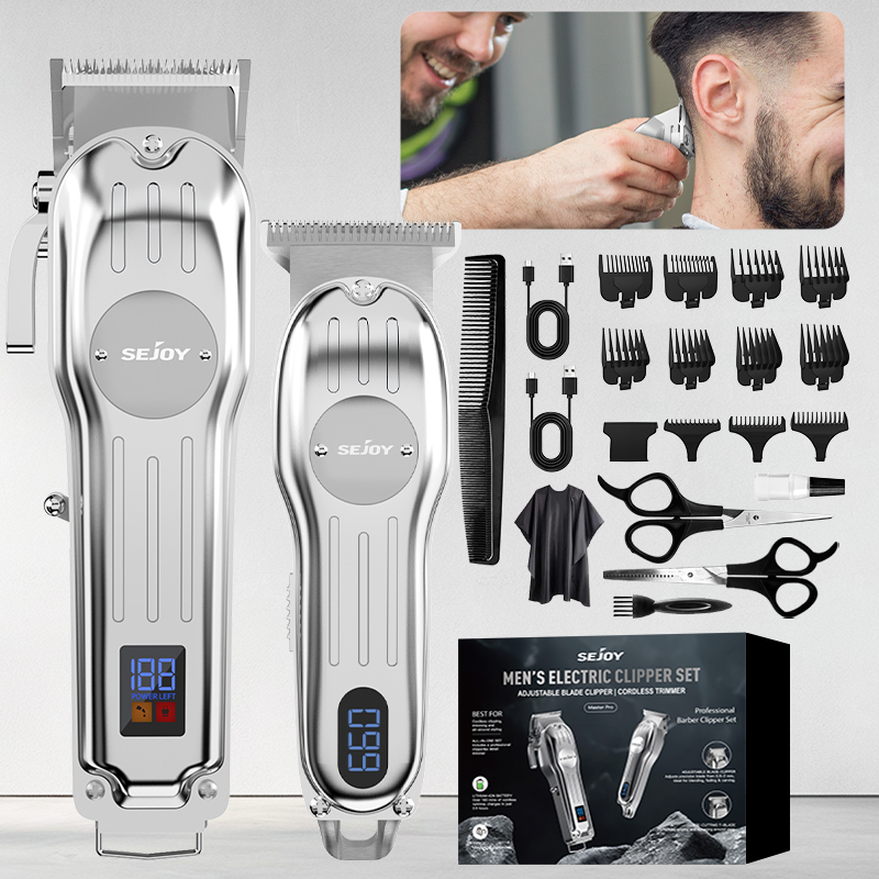 SEJOY Professional Hair Clippers & Trimmer Kit for Barber Mens