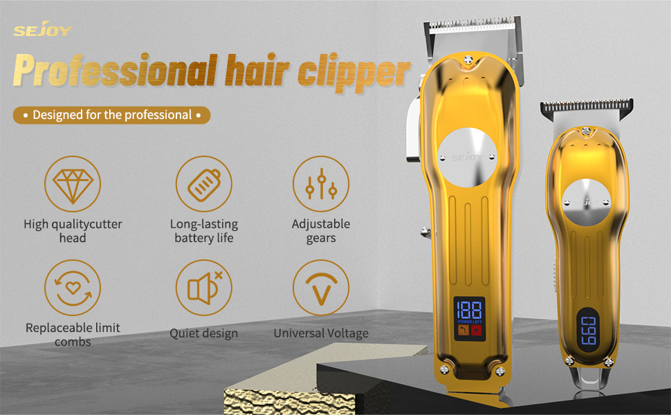 SEJOY Professional Hair Clippers & Trimmer Kit for Barber Mens