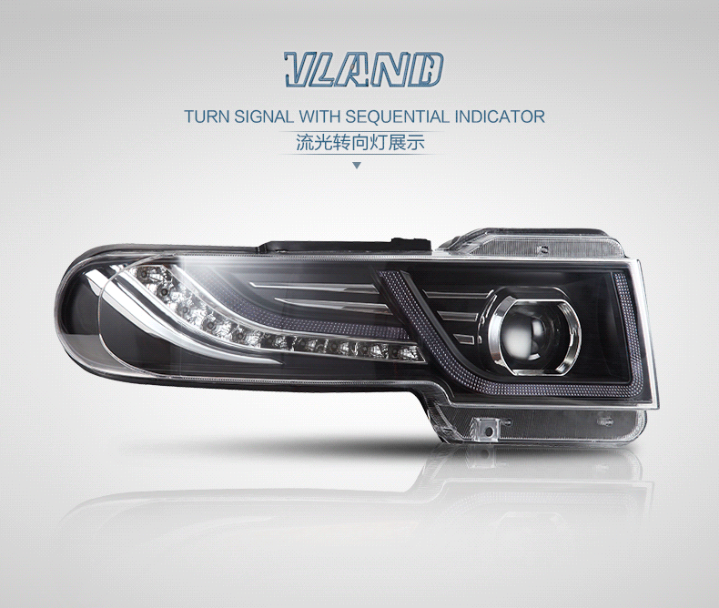 VLAND LED Headlights for Toyota FJ Cruiser SUV 2007-2015 With Sequential Turn Signal & Startup VLAND LED Headlights for Toyota FJ Cruiser SUV 2007-2015 With Sequential Turn Signal & Startup