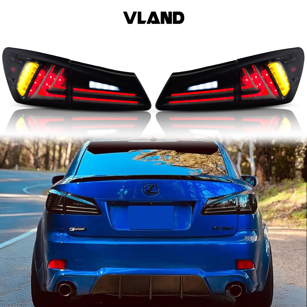 Smoked Black LED Tail Lights Rear Lamp For Lexus IS250 IS350 2006