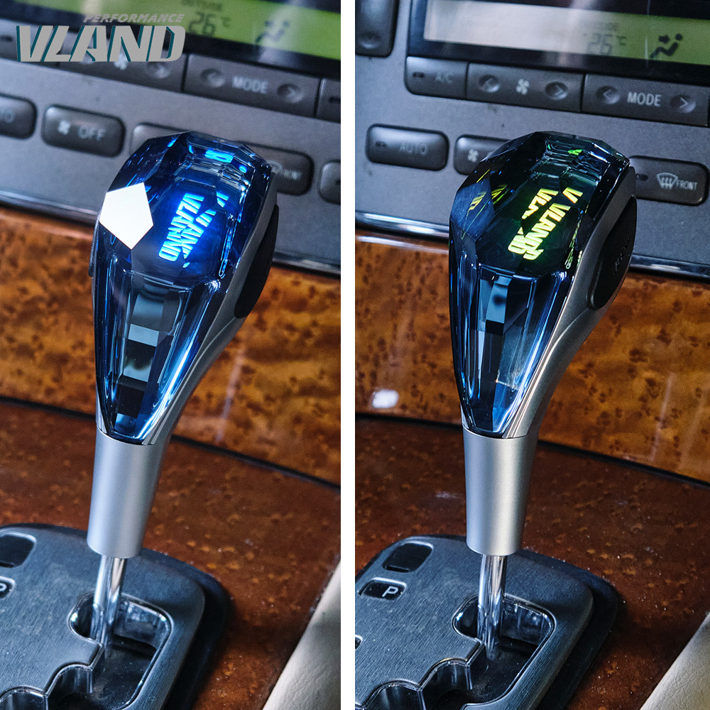 led crystal gear knob handle for
