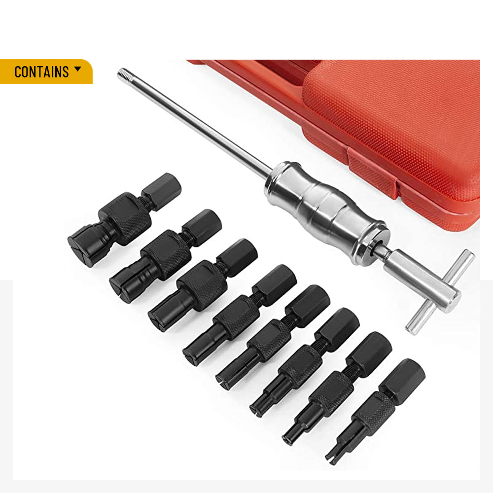 Zoomtools 12-Pcs 8-32MM Blind Hole Inner Bearing Puller Kit with Slide