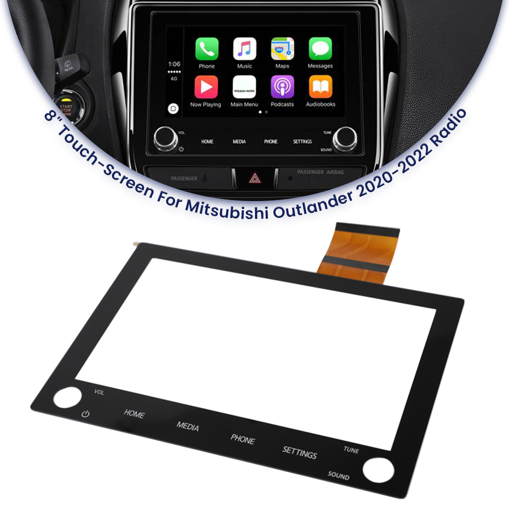 8740A130 8" Touch Screen Digitizer Ersatz Für Mitsubishi Outlander 2019