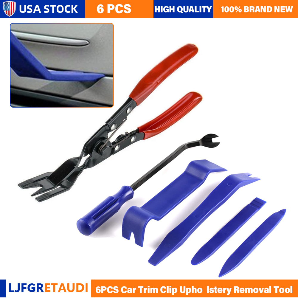 6PCS Car Trim Removal Tools Dismantling Ergonomic Fastener Headlight Pliers Kit