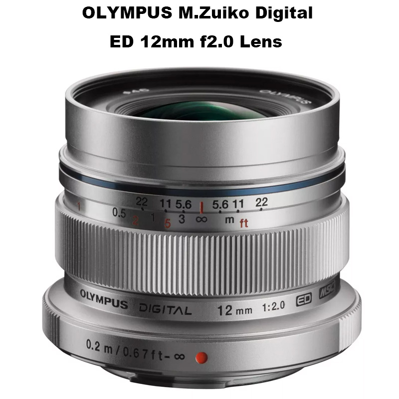 OLYMPUS M.Zuiko Digital ED 12mm f2.0 Lens - SILVER - Micro Four