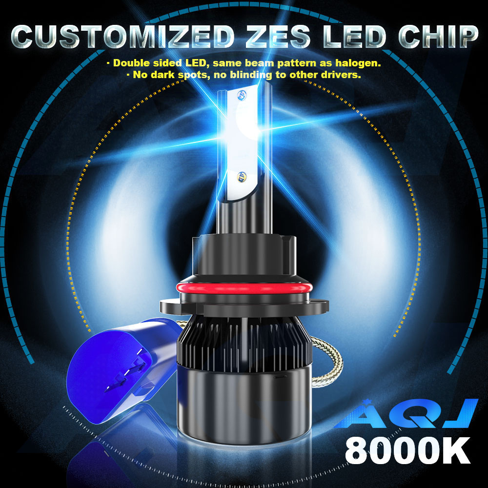 For Suzuki SX4 2007-2013 4x Combo 9007 & H11 blue LED Headlight+