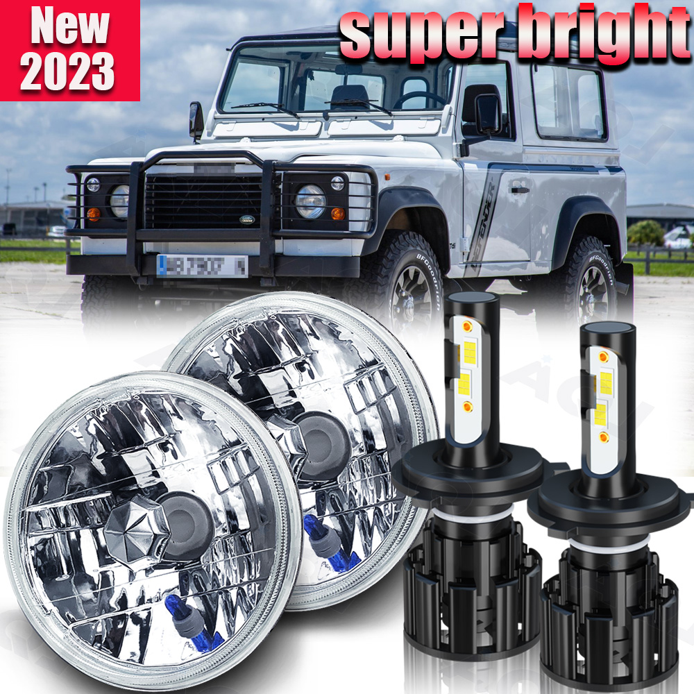 H4 LED 4000 LM Headlight bulbs - White - for Land Rover Defender