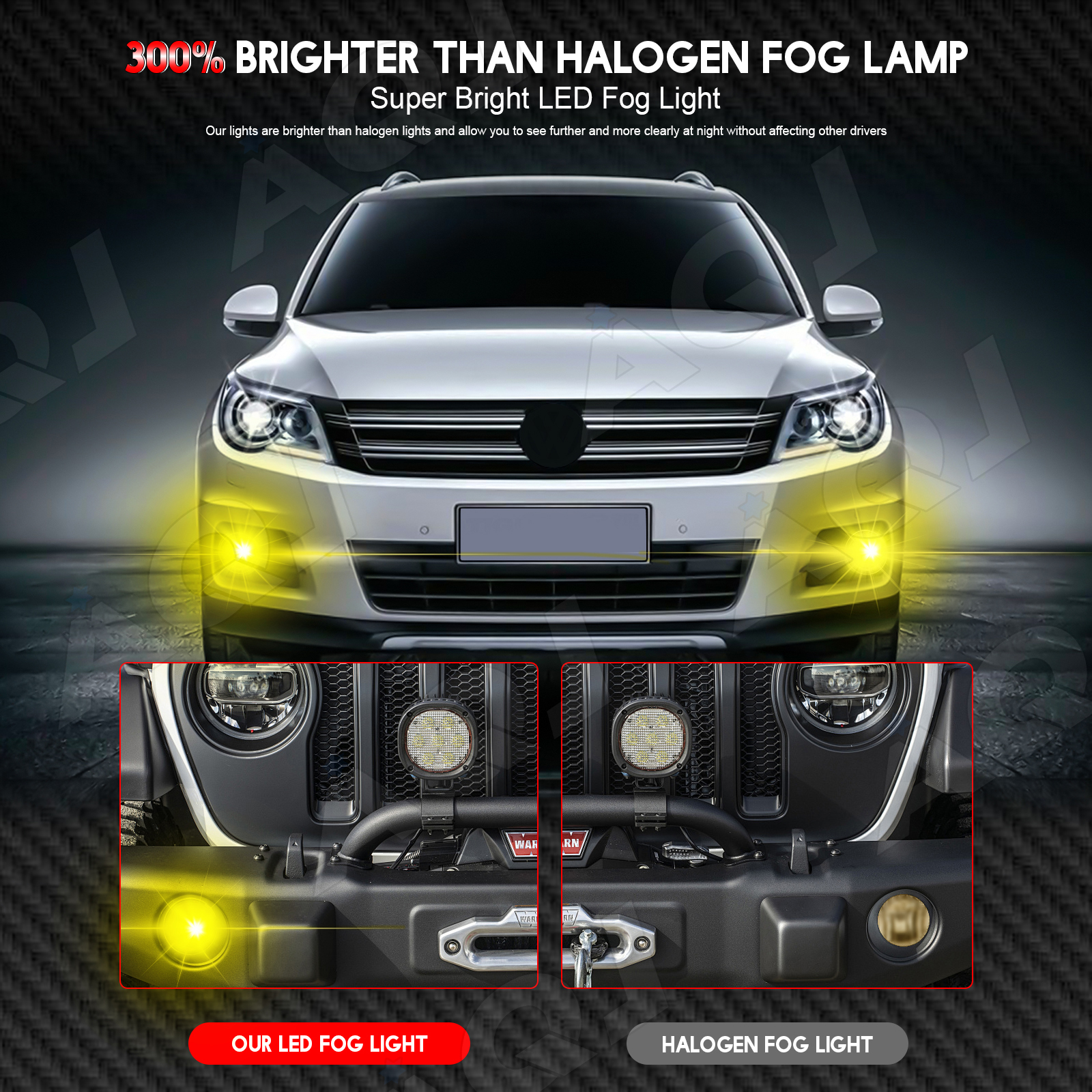 For 2007-2013 X-Trail 2007-2013 Nissan TIIDA, Yellow LED Fog