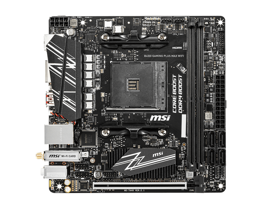 FOR MSI B450I GAMING PLUS MAX WIFI DDR4*2 64GB AMD AM4 Mini-ITX