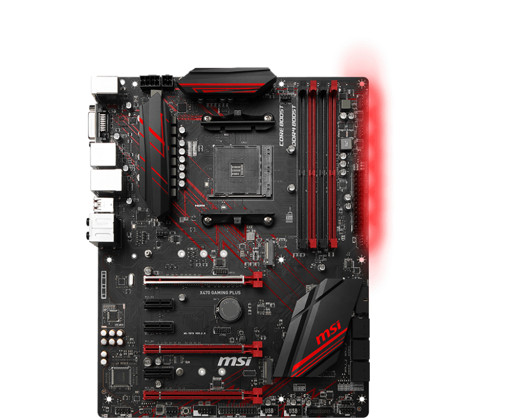 FOR MSI X470 GAMING PLUS AM4 AMD 64GB DVI-D HDMI ATX Motherboard