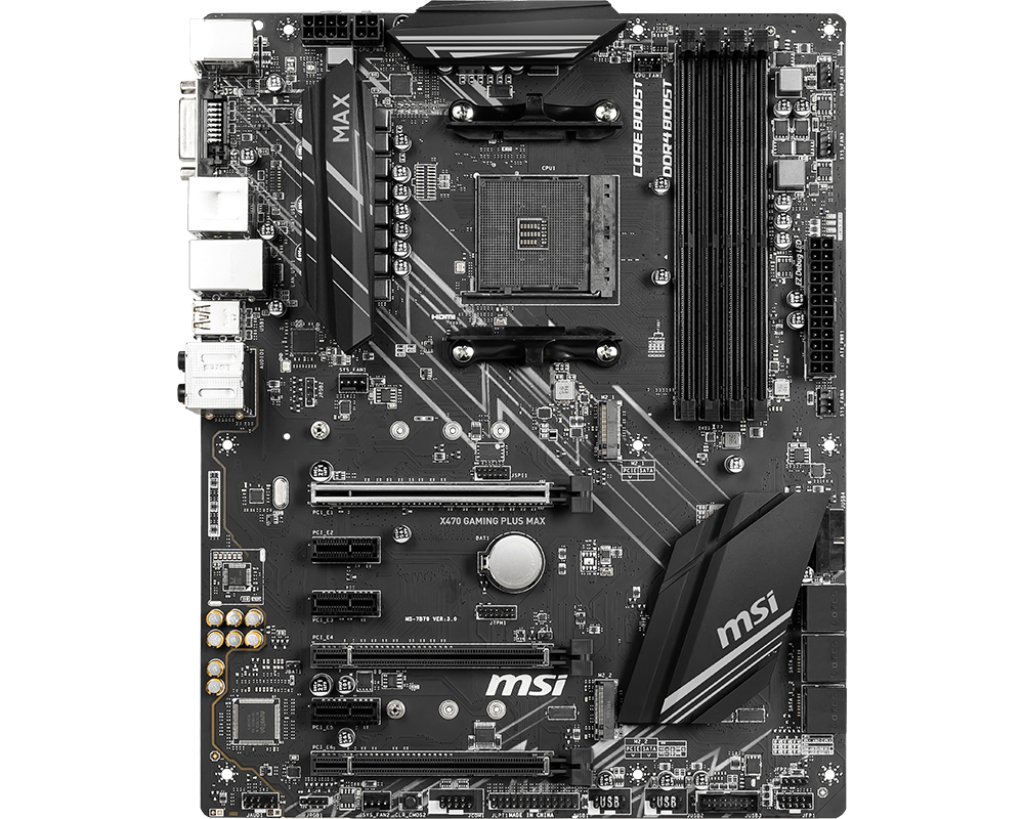 FOR MSI X470 GAMING PLUS MAX AM4 AMD 64GB DVI-D HDMI ATX
