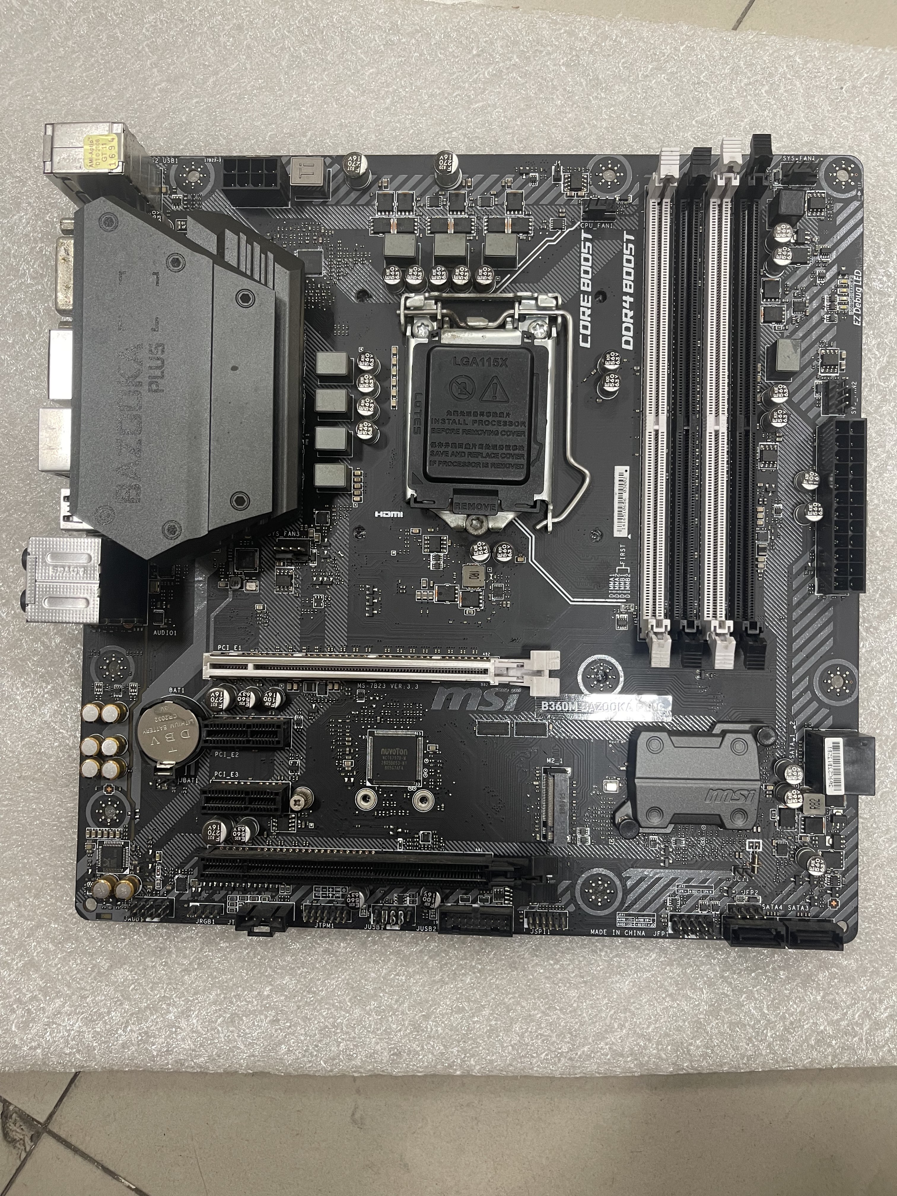 FOR MSI B360M BAZOOKA PLUS LGA1151 64GB HDMI DVI-D Micro-ATX