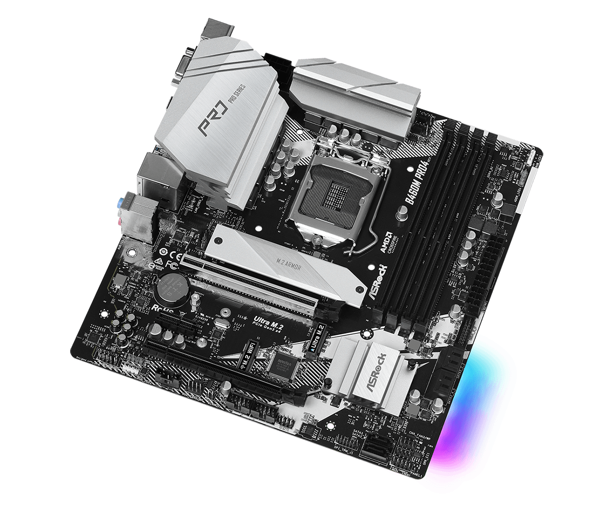 FOR ASROCK B460M Pro4 LGA 1200 128GB VGA HDMI Micro ATX