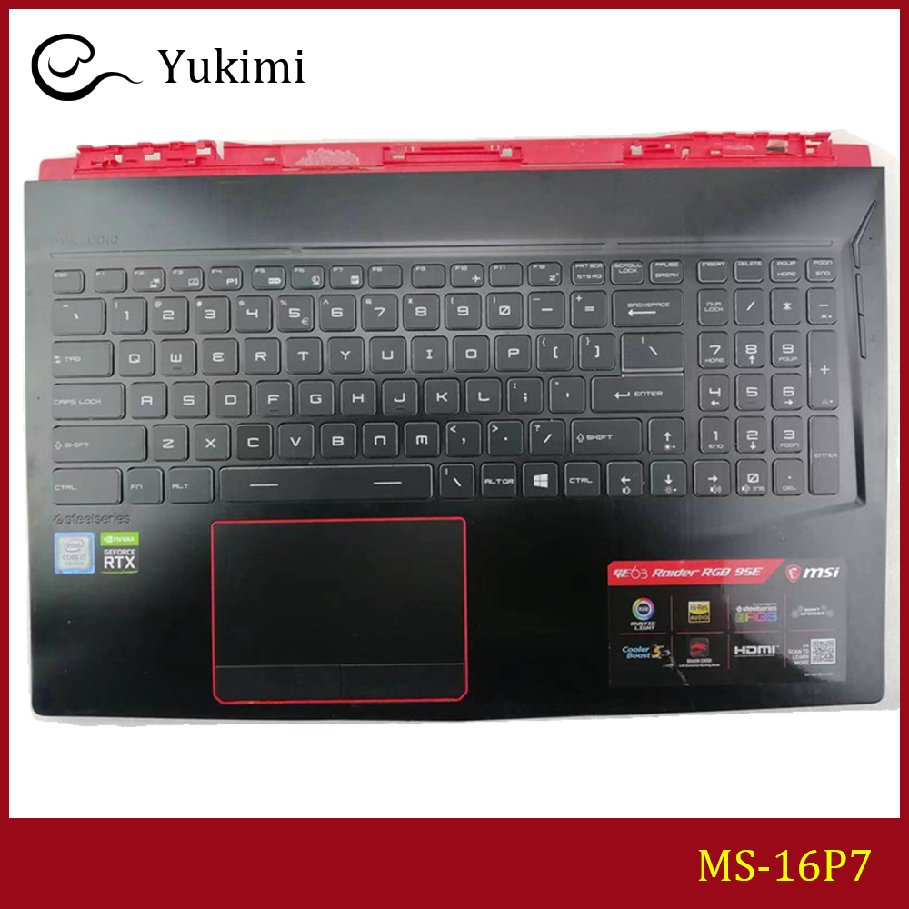 MS-16P7 FOR MSI GE63 8SJ 8SI Black C Shell Upper Palmrest Keyboard