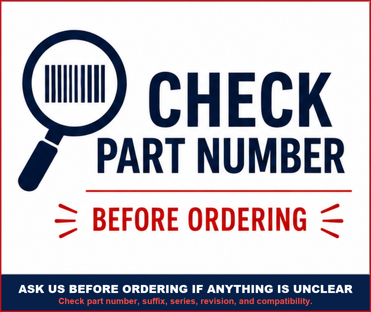 Please verify full part number before purchase