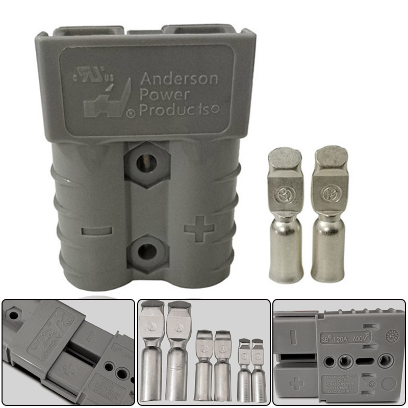 50Amp Power Connector Plug 50A Quick Connect Disconnect 600 V 10 Pairs Grey, 10//12awg for Anderson 50Amp 20pcs