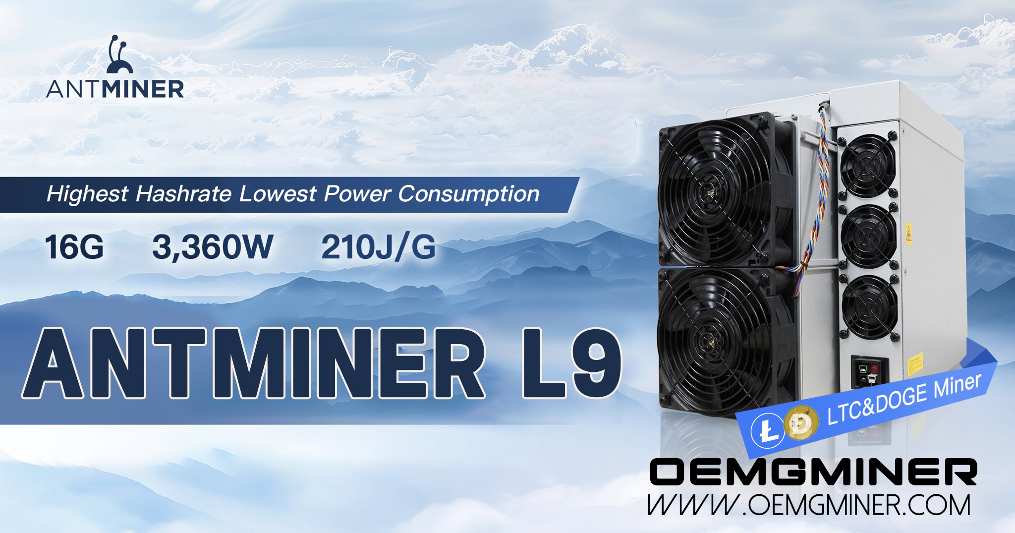 US New Antminer L9 16GH/S 3360W Doge Litecoin LTC Coin Asic Miner In Stock  | eBay