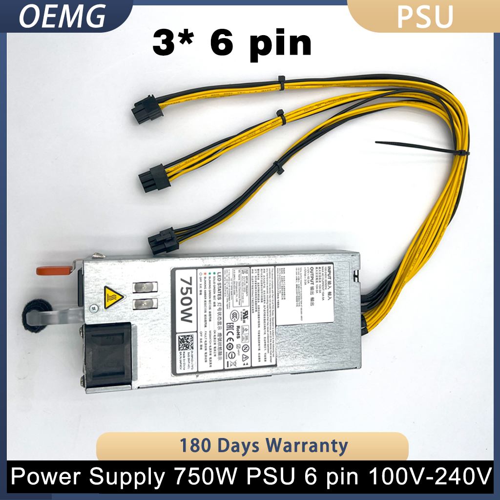 750W For box 6-pin Mute Miner power supply PSU for goldshell box