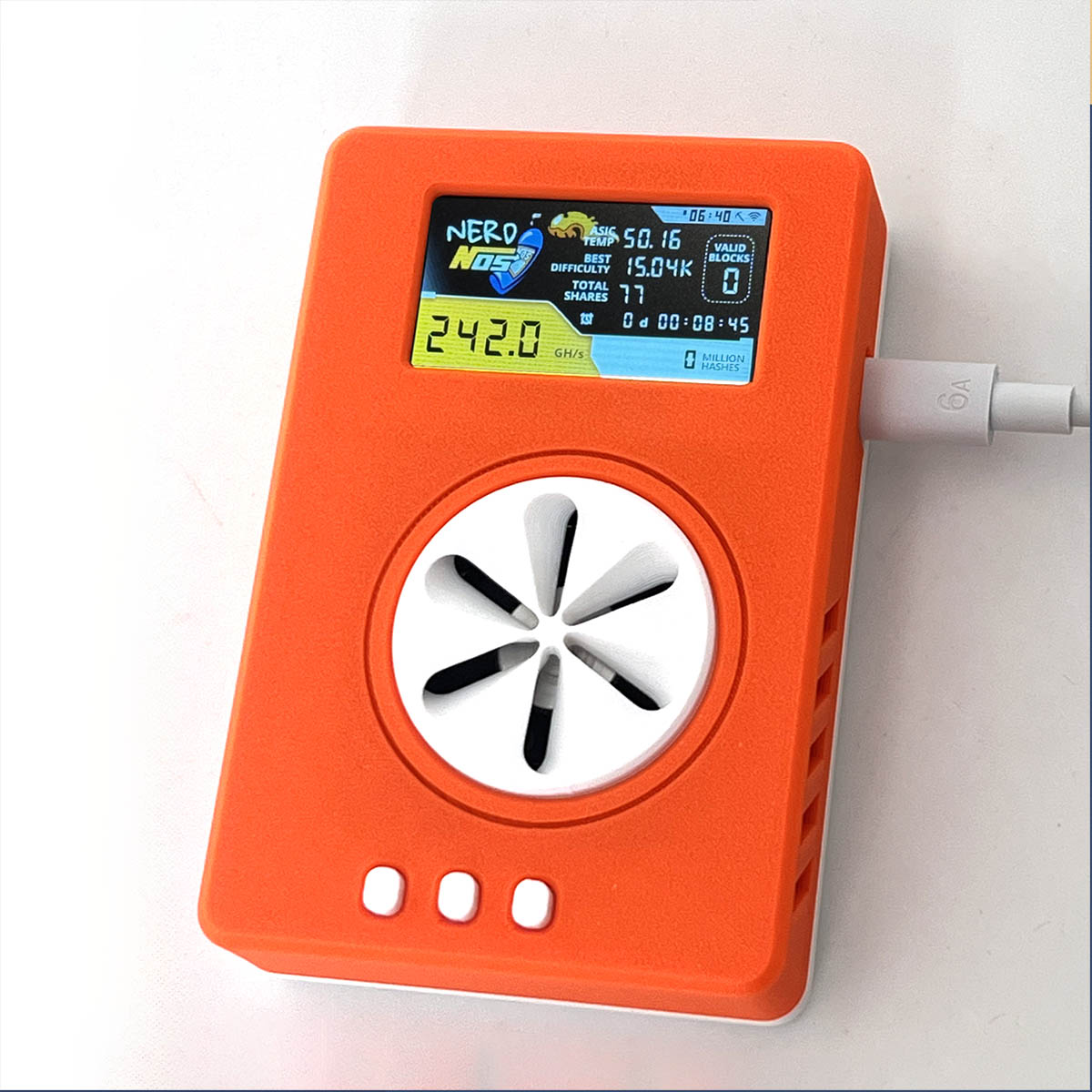 NerdMiner Nerdnos one 200GH/s Bitcoin Solo Lottery Miner Win 3.125 BTC with  USB | eBay