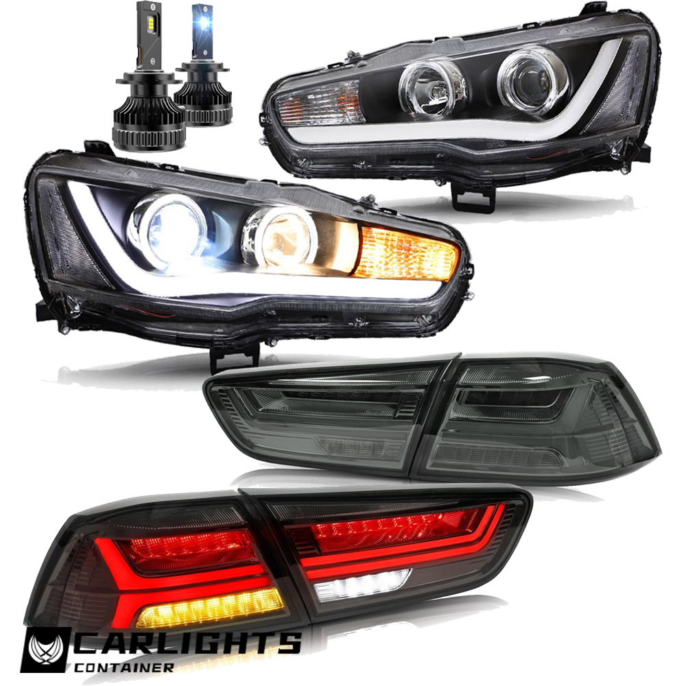 h820137メガライトFL2000 VLAND Headlights + SMOKE Tail Lights + LED For 2008-17