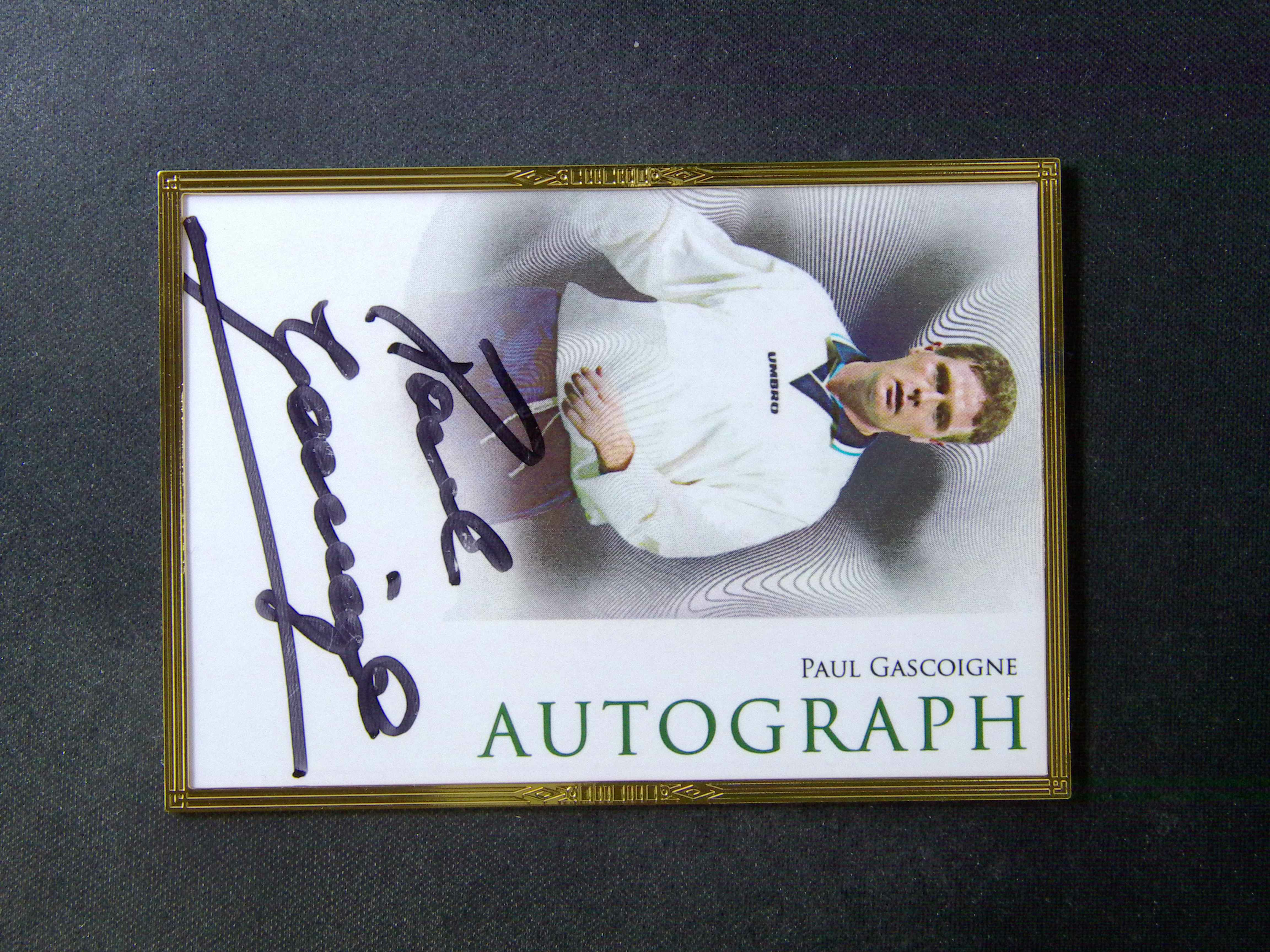 2025 Futera Incredible Paul Gascoigne Gold Frame Auto