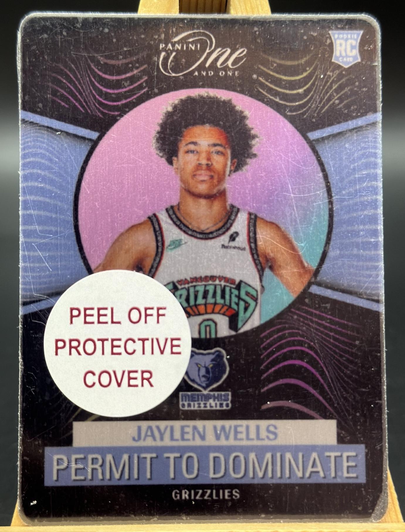 ONEWE ドンミョン サイン 2024-25 Panini One And One Jaylen Wells #15 RC Permit to Dominate