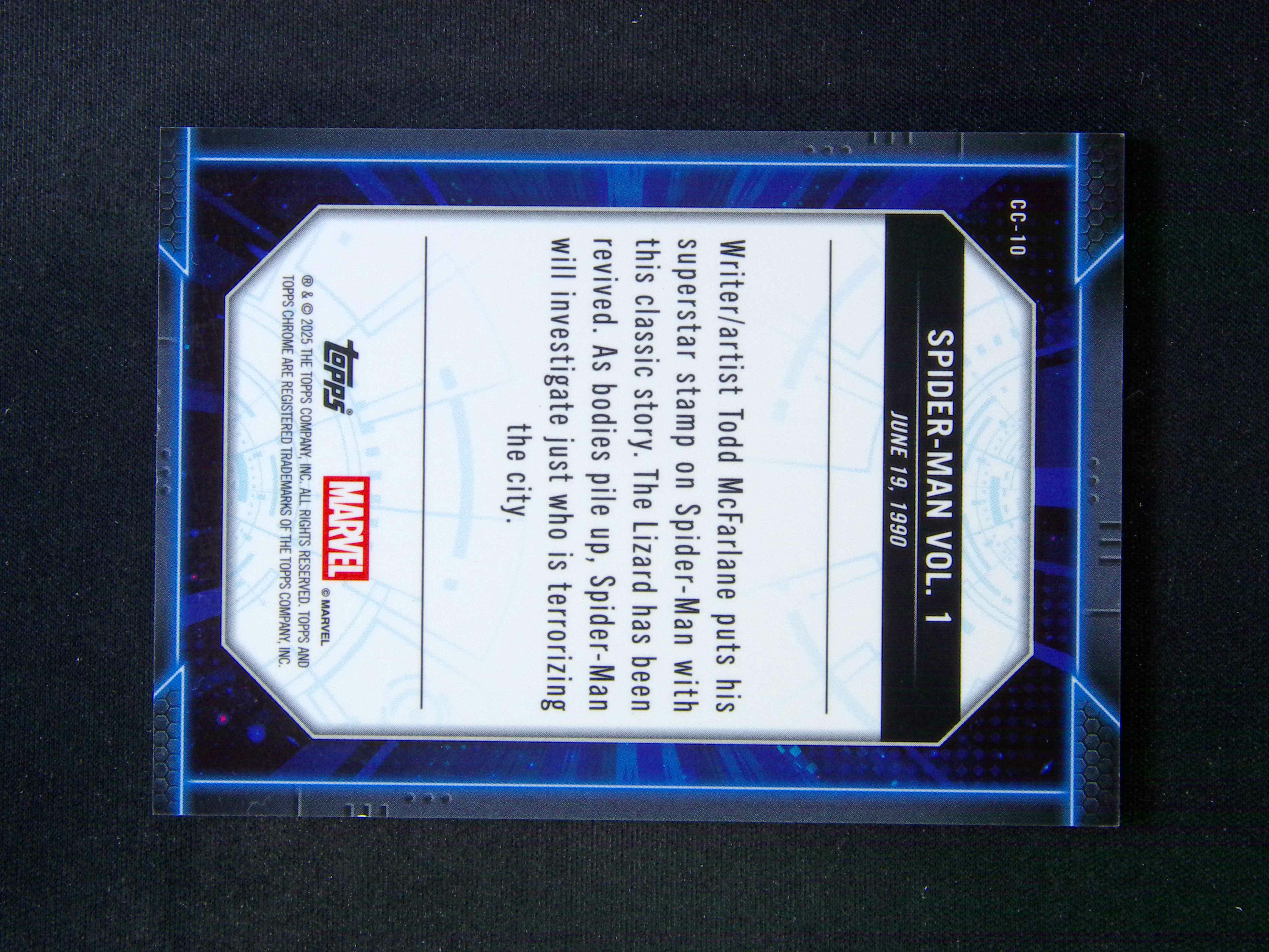 2025 Topps Chrome Marvel Spider-Man Vol. 1 #CC-10 Classic Comic