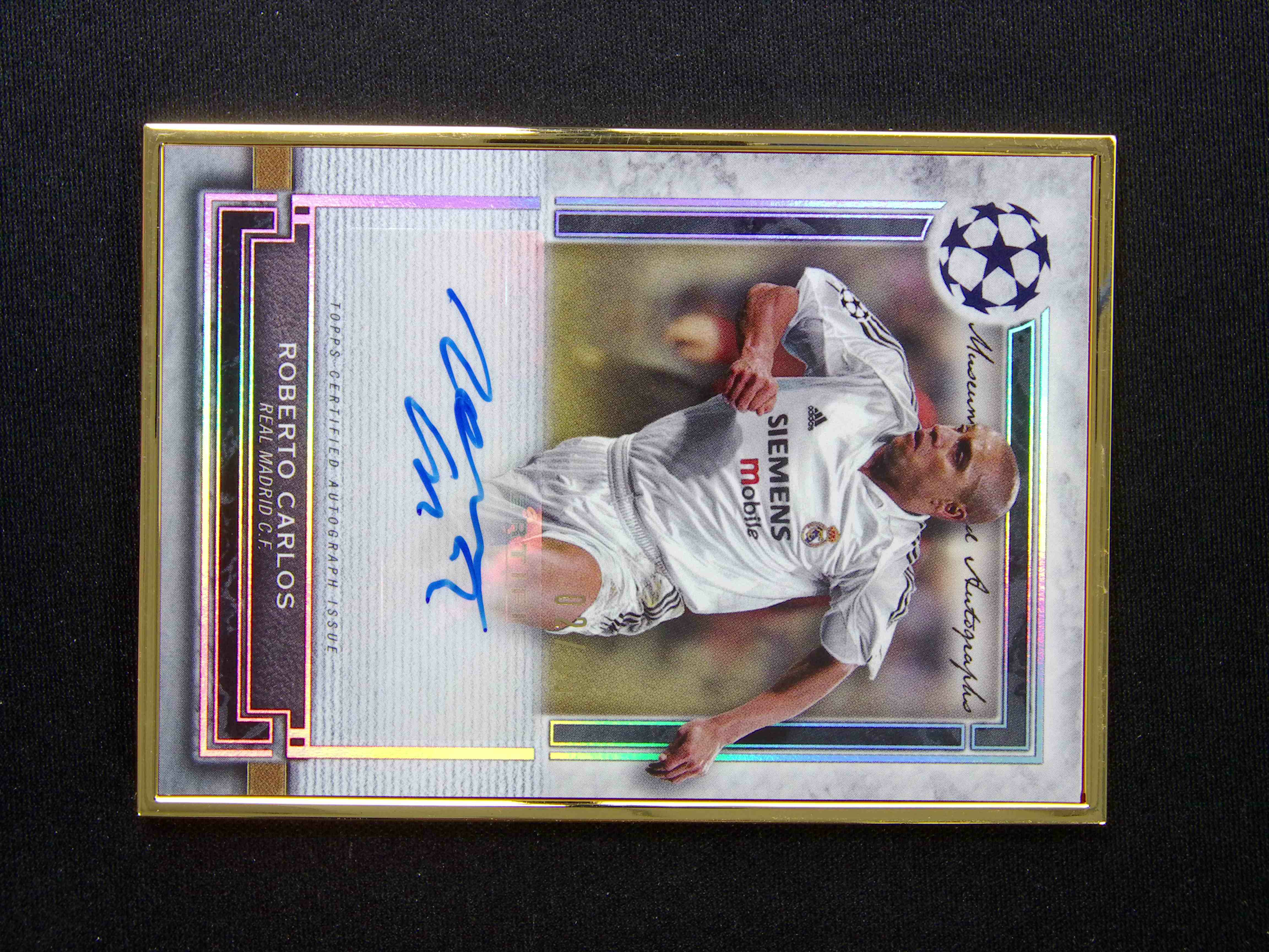2019-20 GOLD STANDARD ロベカル/149 ラストナンバー 2020-21 Topps Museum UEFA Roberto Carlos Gold Framed Auto /50 | eBay