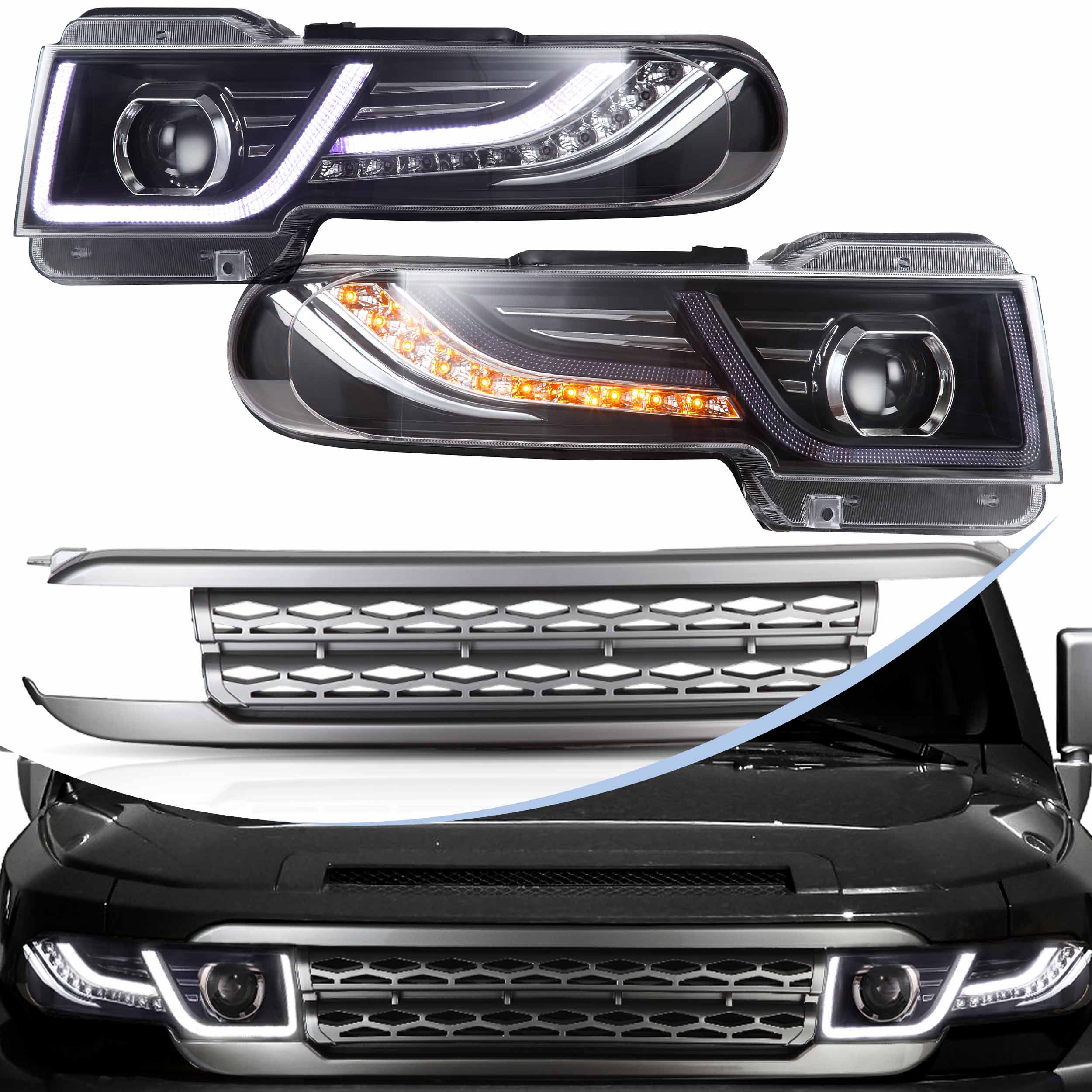 VLAND LED Headlights For Toyota FJ Cruiser 2007-2015 W/Sequential