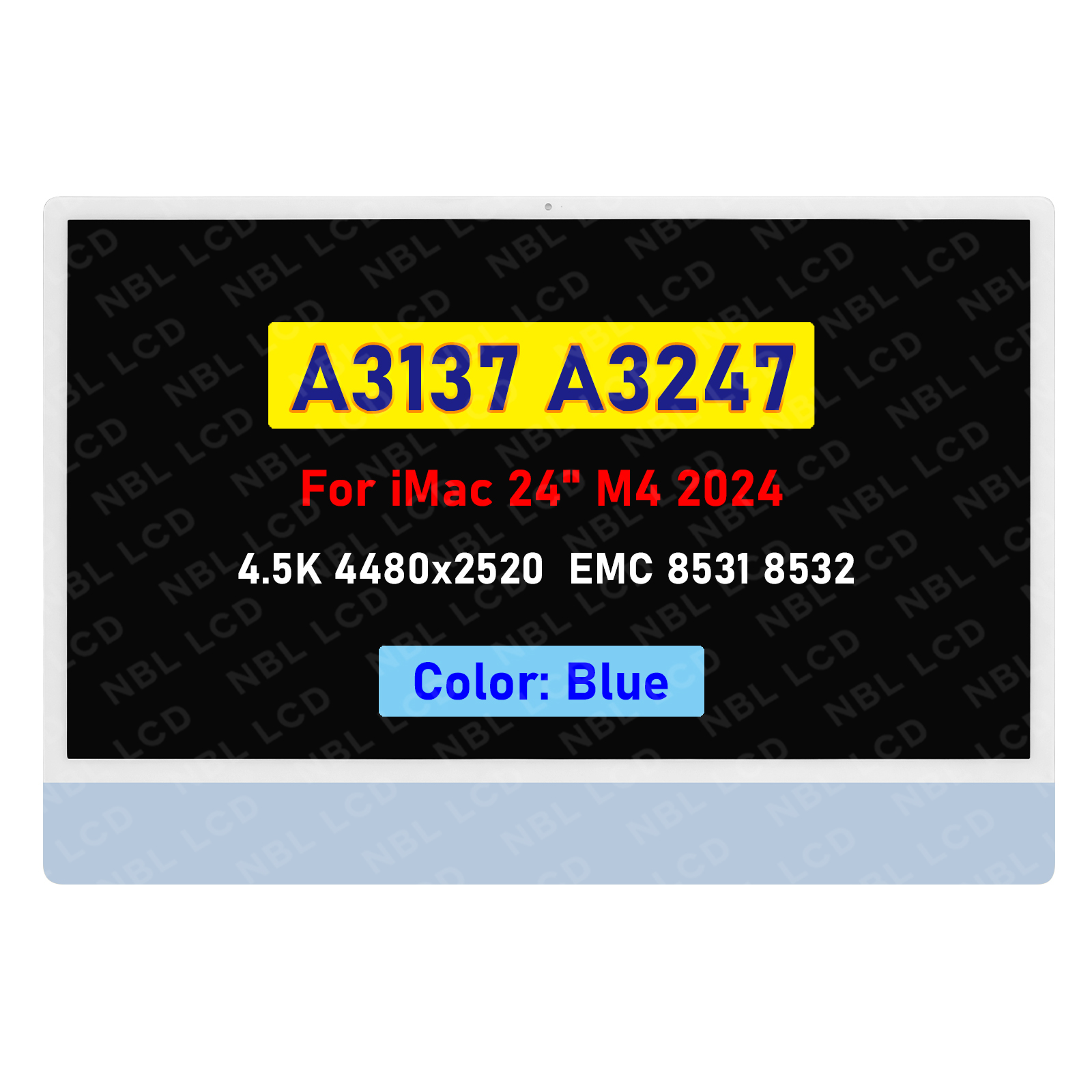 For iMac M4 2024 4.5K A3137 A3247 EMC 8531 8532 LCD Screen Display Replacement