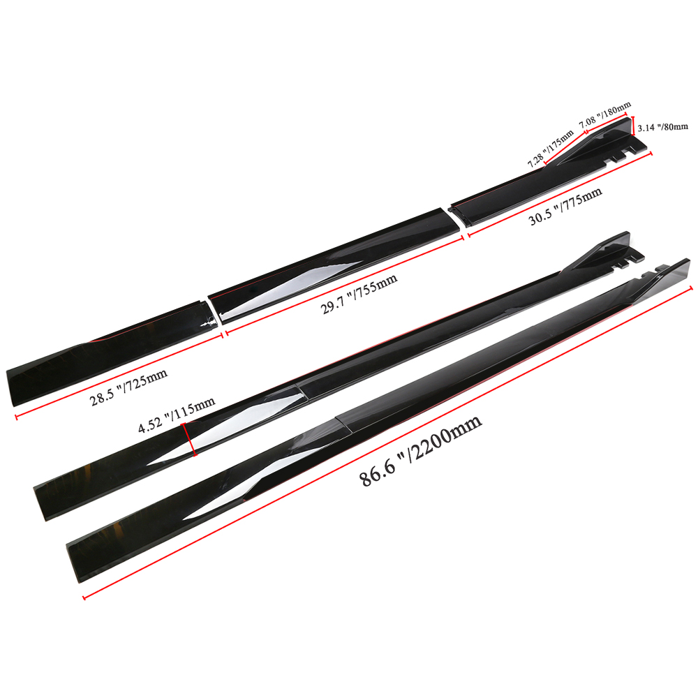 For Chevrolet Malibu Front Bumper Lip Spoiler Side Skirt Body Kit