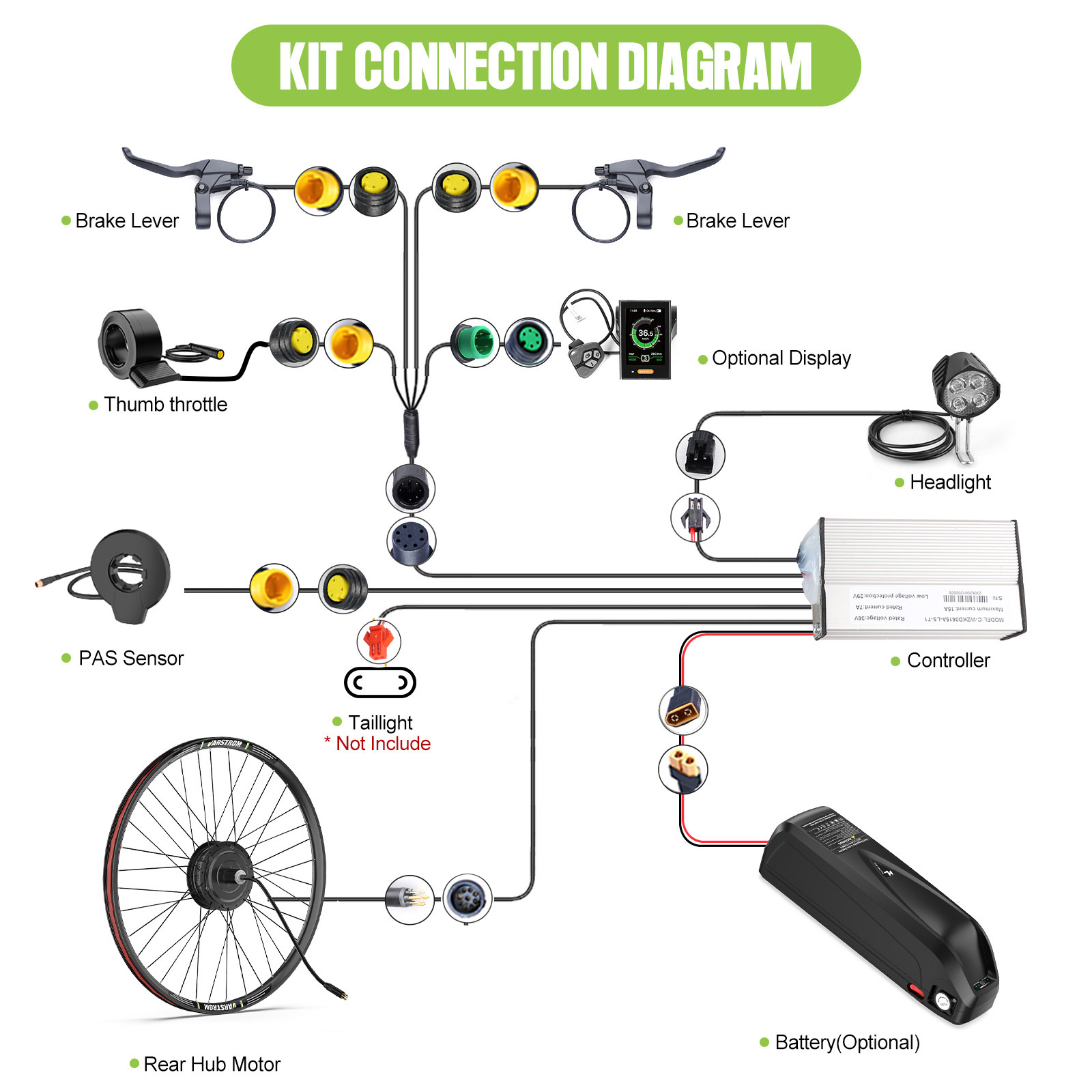 BAFANG 48V 750W Rear Hub Motor : 26" Fat Tire Ebike Conversion Kit For Rear Cassette - View #9
