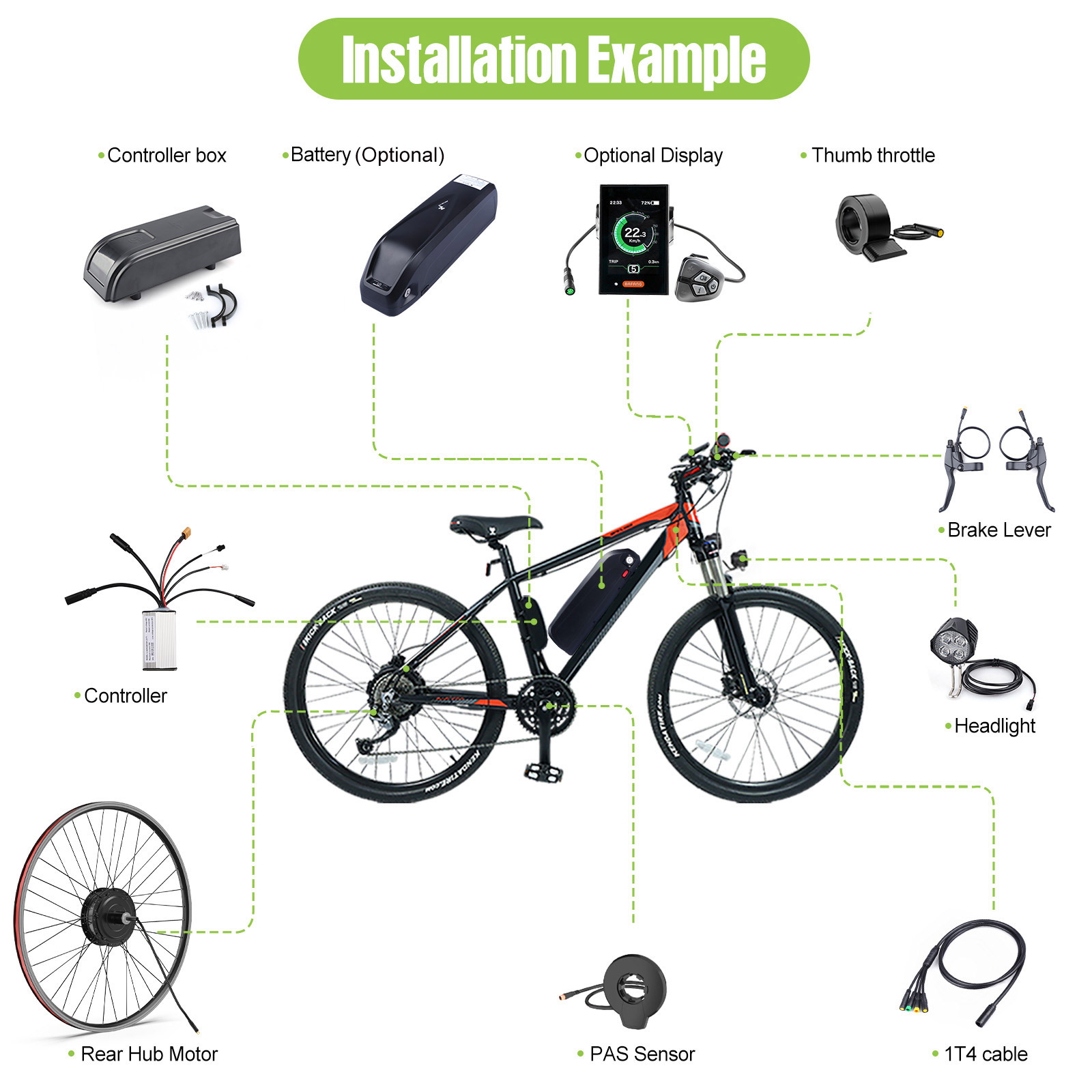 48V 500W Bafang Rear Motor 20